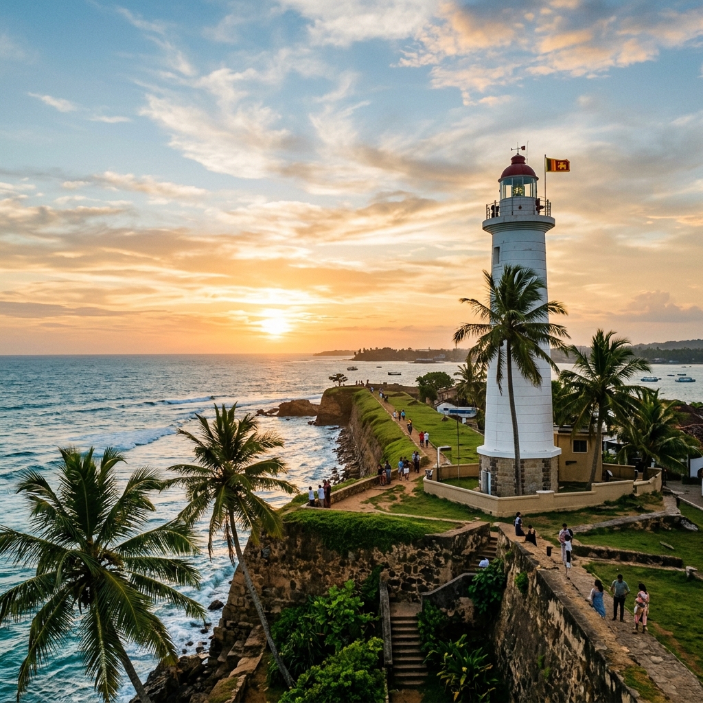 Galle Lighthouse at Sunset